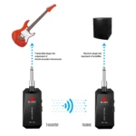 M-VAVE WP-5G 5,8G sistema de guitarra inalámbrico transmisor de Audio recargable receptor amplificador de guitarra accesorio de guitarra Cable tipo C - Imagen 5
